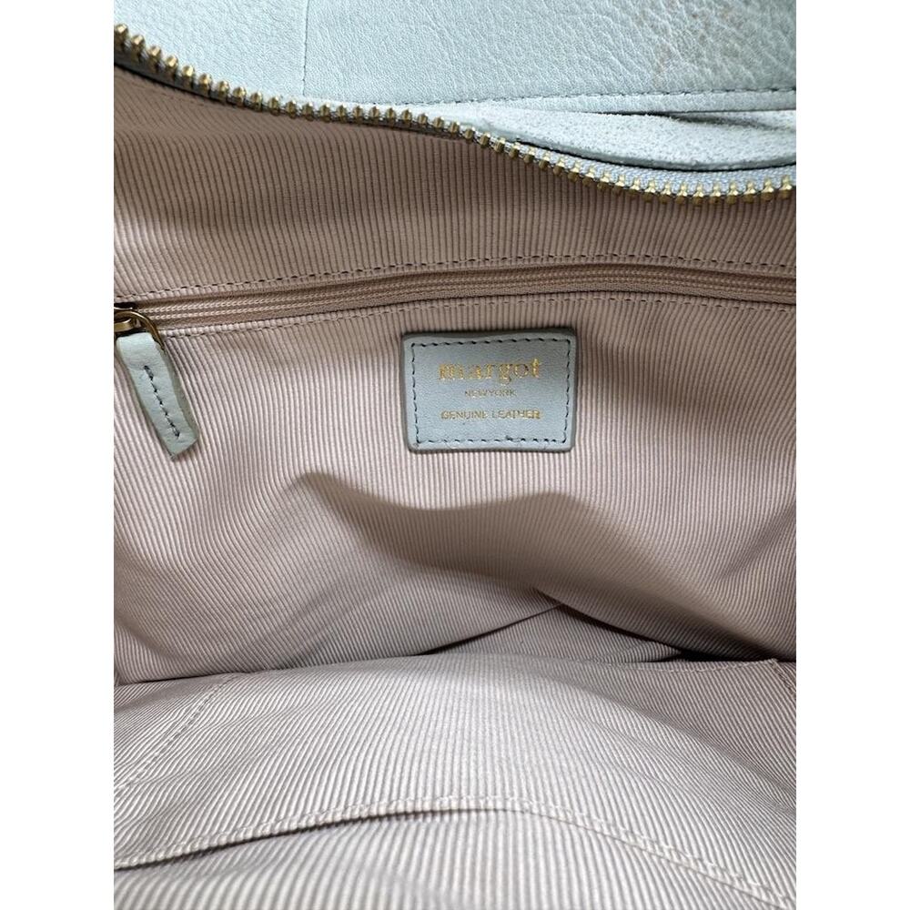 Margot New York Gabi Maxi Hobo Bag Womens Large Mint Suede Leather Purse Boho - Picture 8 of 12